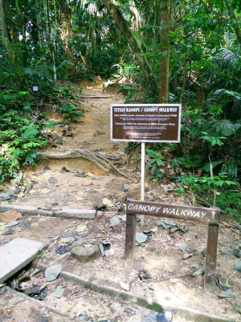 canopy walkway ticket signage