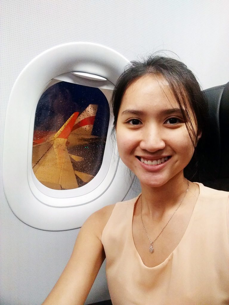 selfie in plane