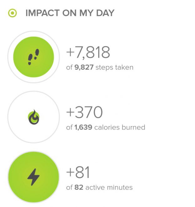 fitbit charge hr stats